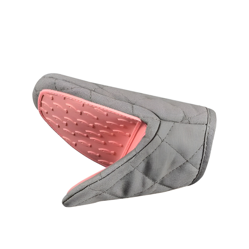 Meetue Heat-Resistant Silicone Quilted Oven Mitt - Non-Slip Textured Grip with  Cotton Lining for Baking & Cooking (Single Pack)